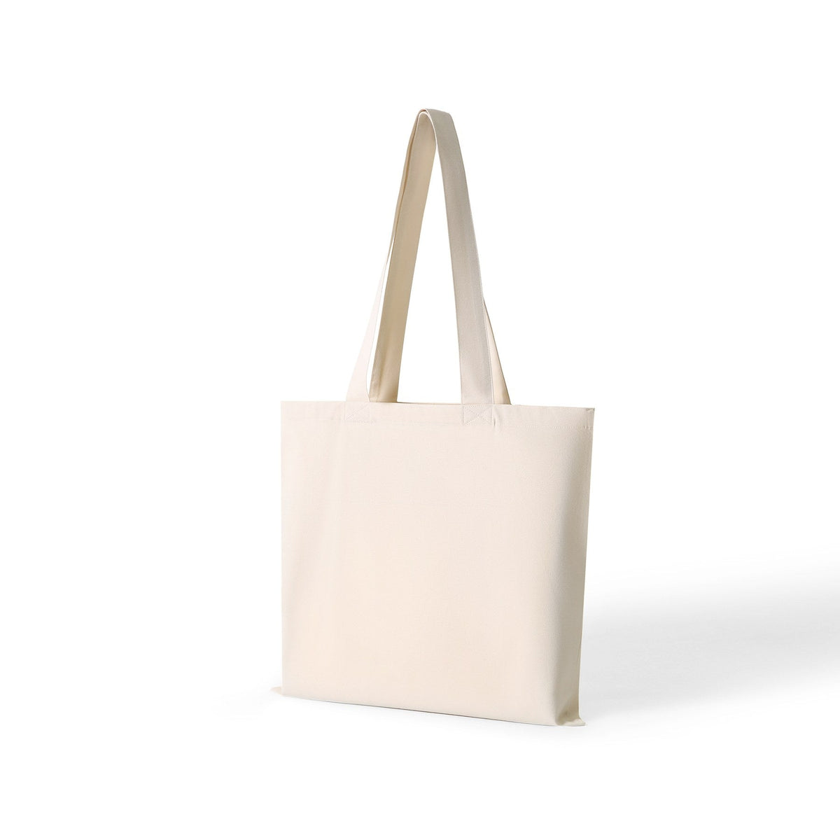 Organic Cotton Tote bag with inner zipper pocket - Natural - Back