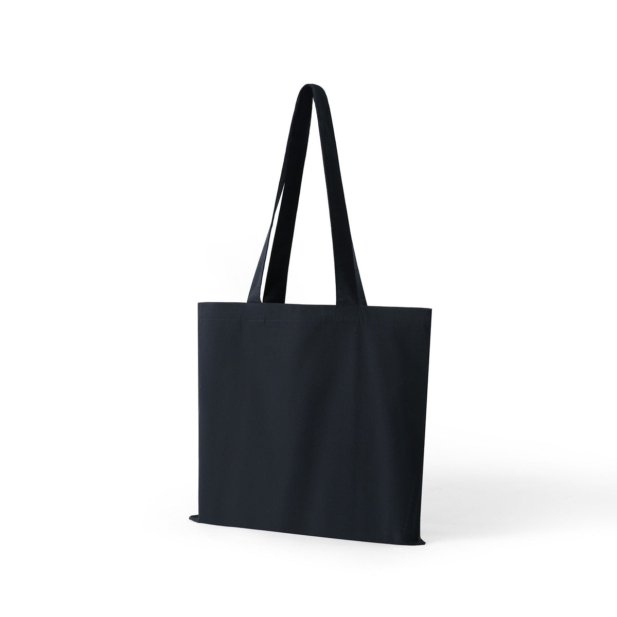 Organic Cotton Tote bag with inner zipper pocket - Navy Blue - Back