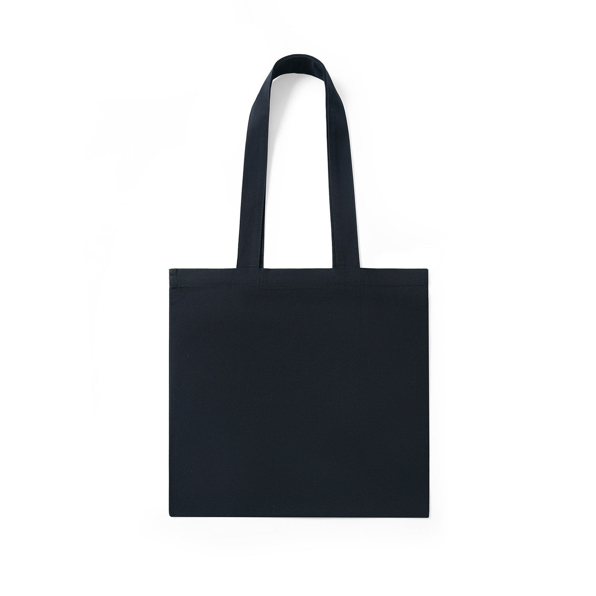Organic Cotton Tote bag with inner zipper pocket - Navy Blue - Front