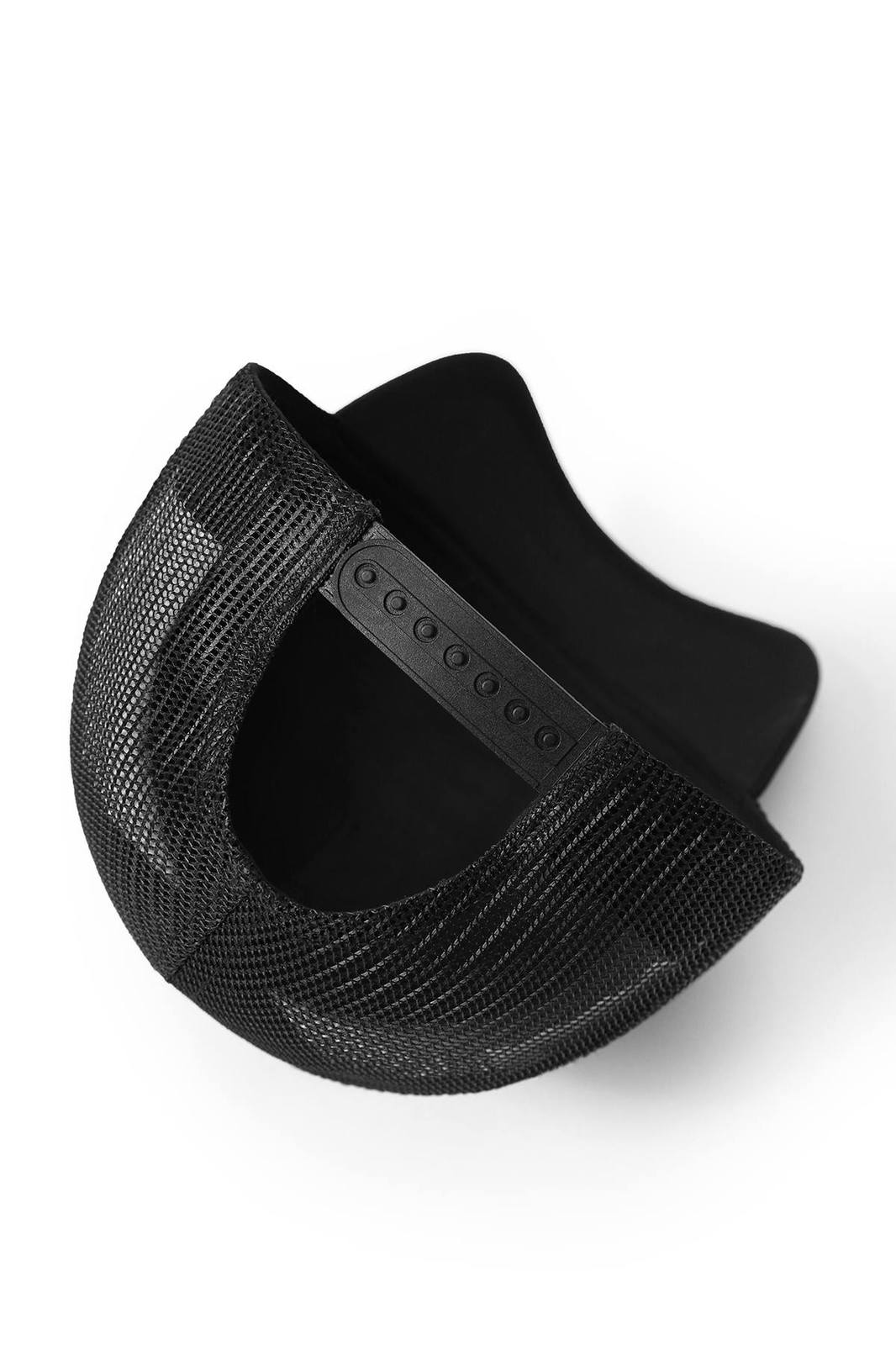 100% poly trucker cap - Black - View