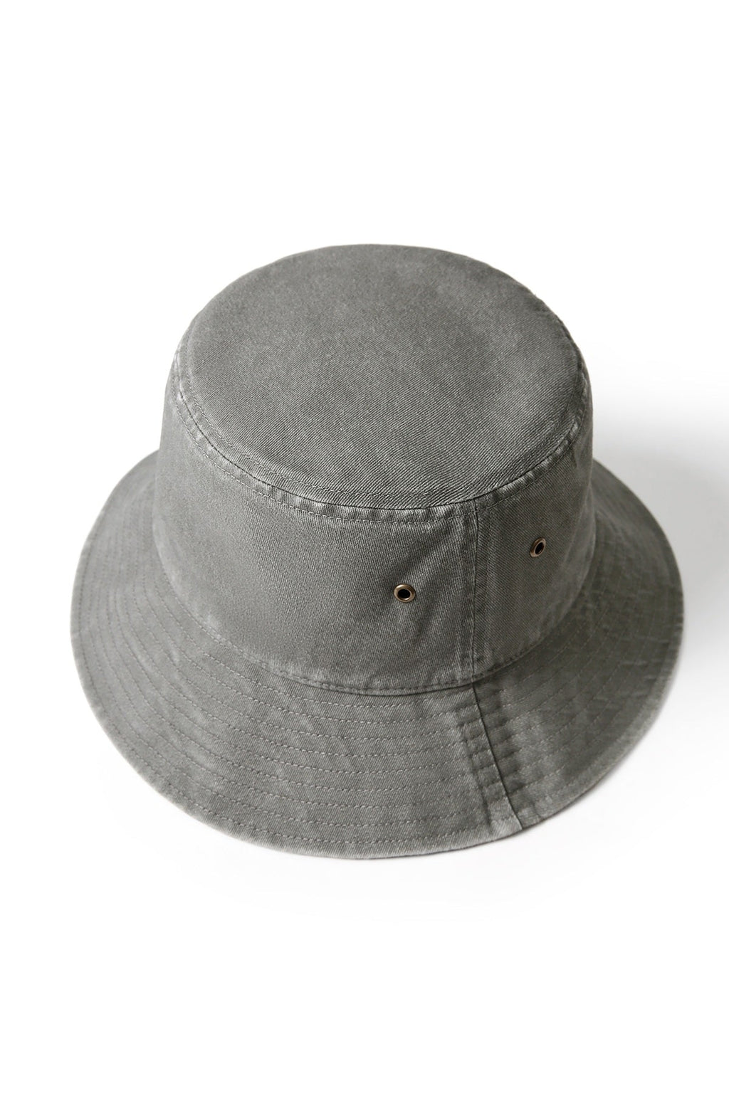 280gsm 100% cotton drill washed bucket hat - Charcoal Faded - View
