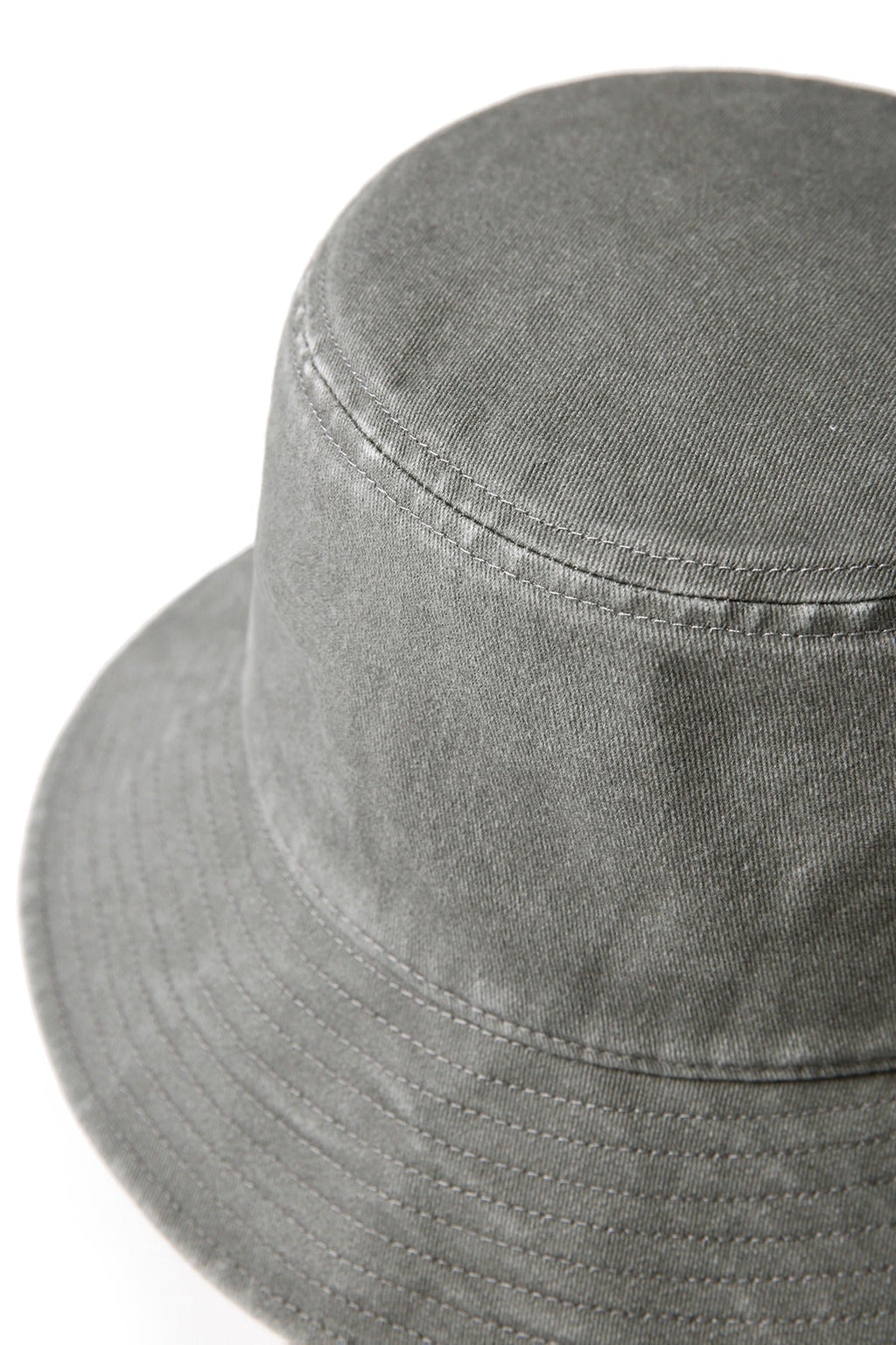 280gsm 100% cotton drill washed bucket hat - Charcoal Faded - View