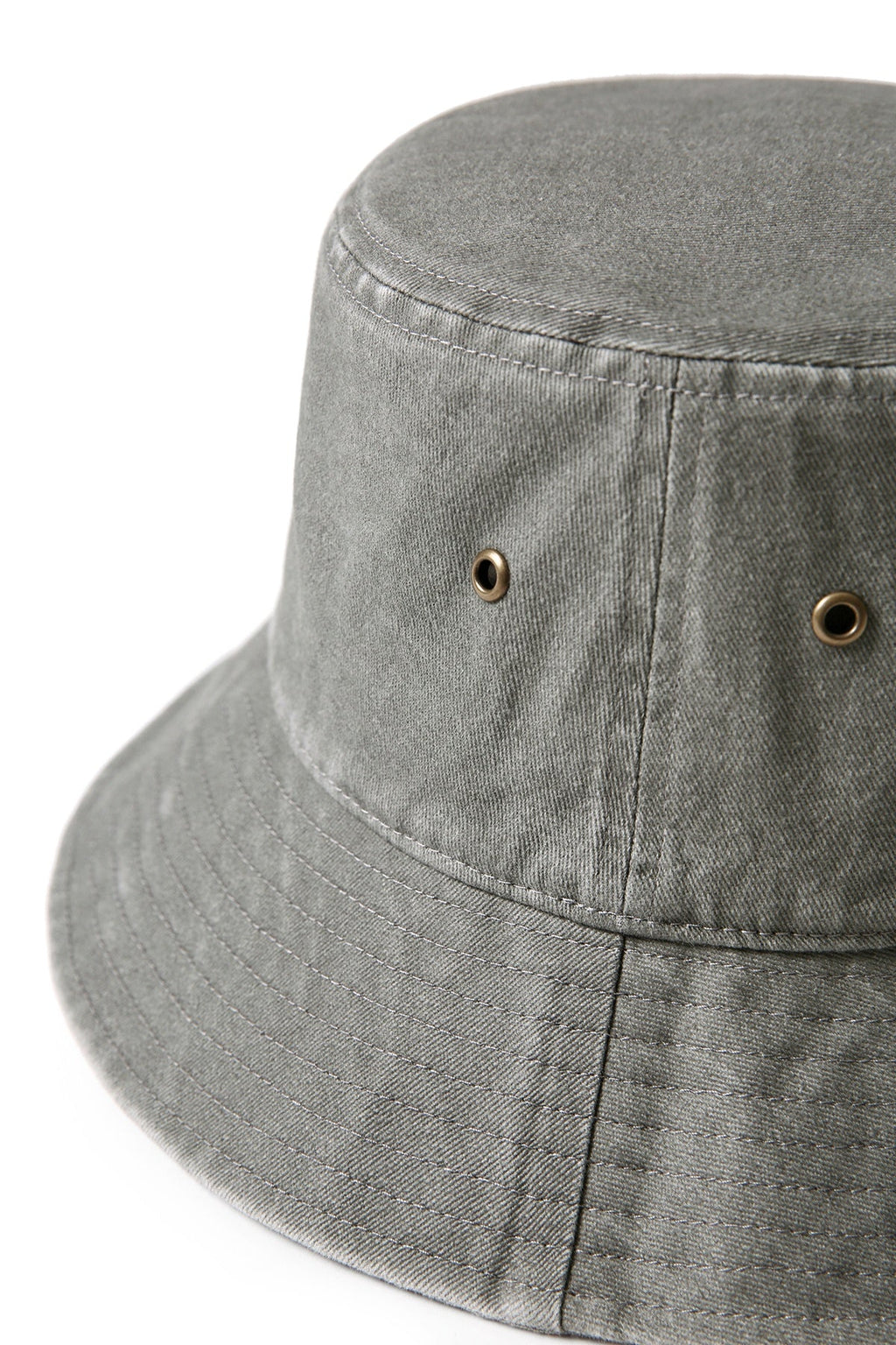 280gsm 100% cotton drill washed bucket hat - Charcoal Faded - View