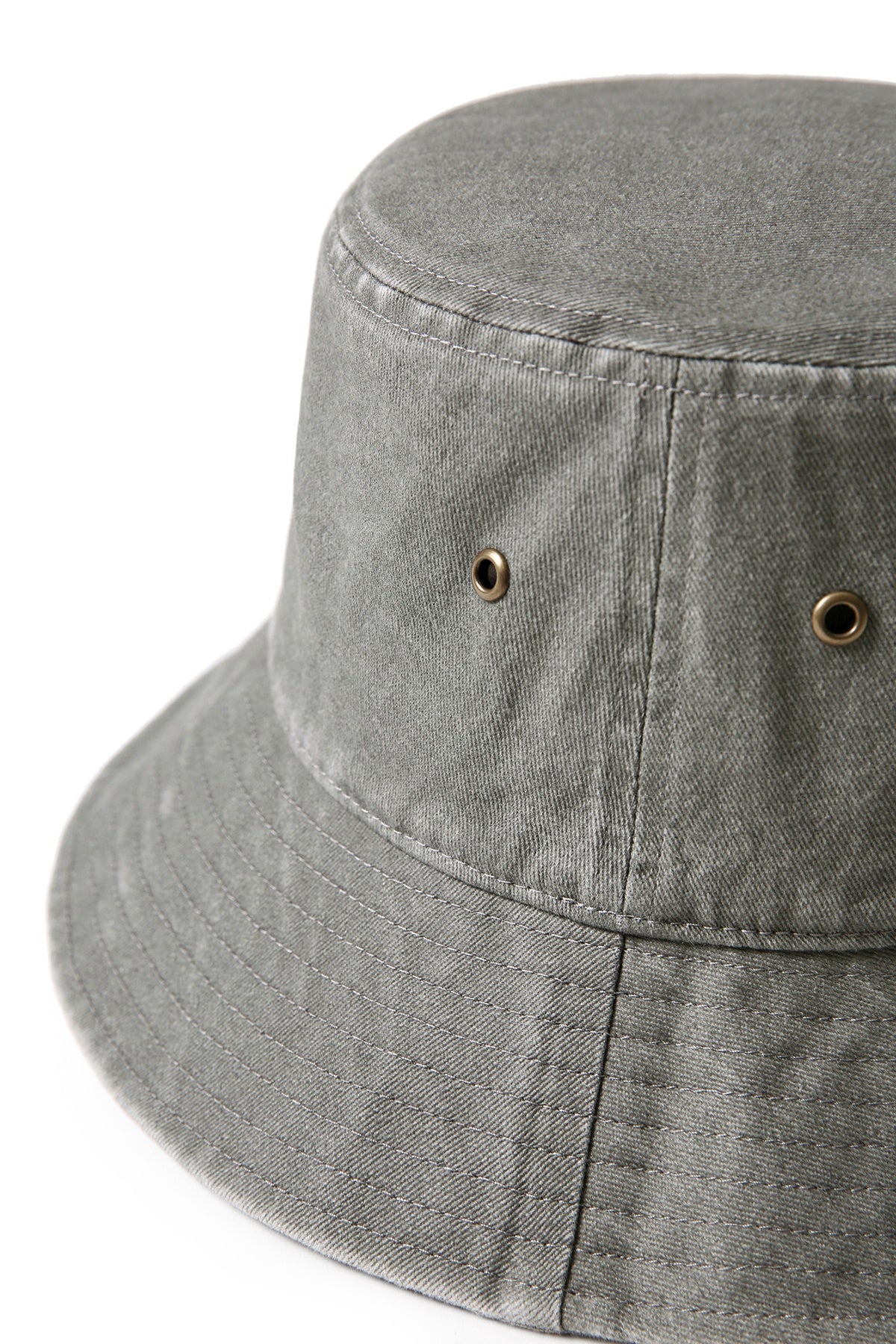 280gsm 100% cotton drill washed bucket hat - Charcoal Faded - View
