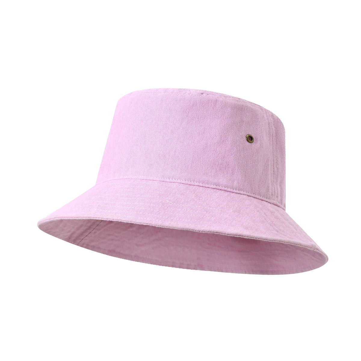 280gsm 100% cotton drill washed bucket hat - Lilac Faded - Front