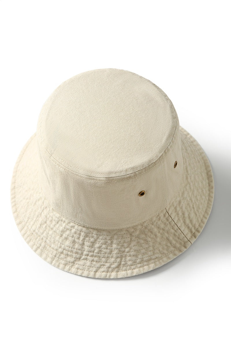 280gsm 100% cotton drill washed bucket hat - Natural Faded - View