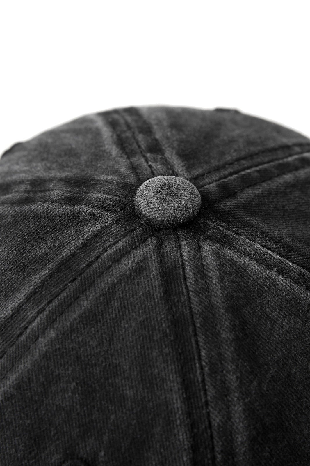 280GSM Cotton Drill Washed Unstructured Caps - Black Faded - View
