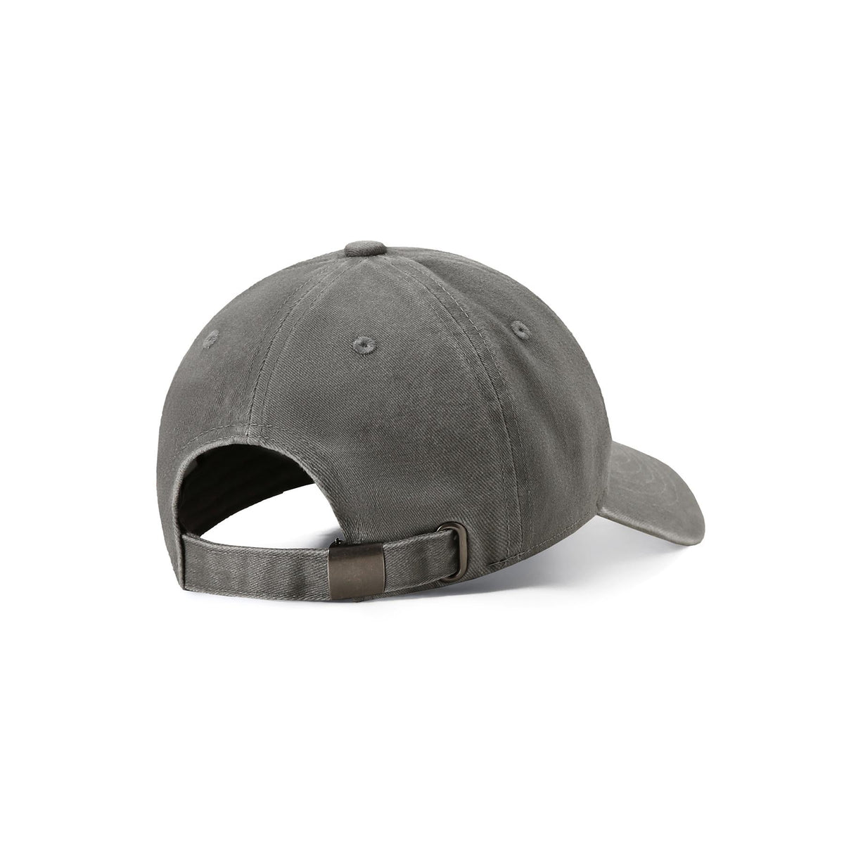 280GSM Cotton Drill Washed Unstructured Caps - Charcoal Faded - Back