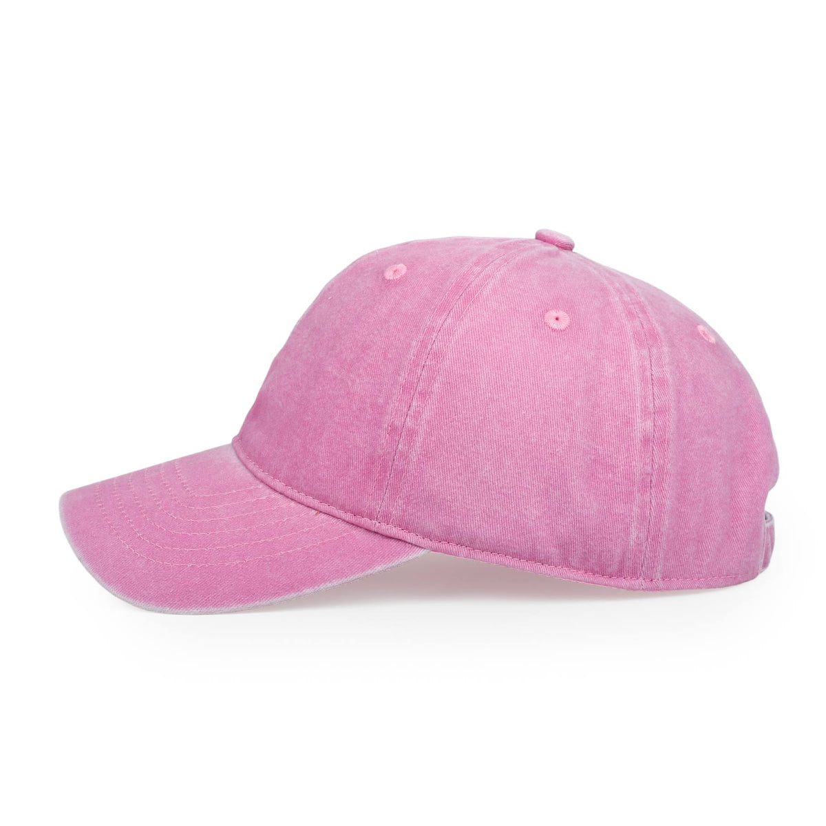 280GSM Cotton Drill Washed Unstructured Caps - Coolpink Faded - View