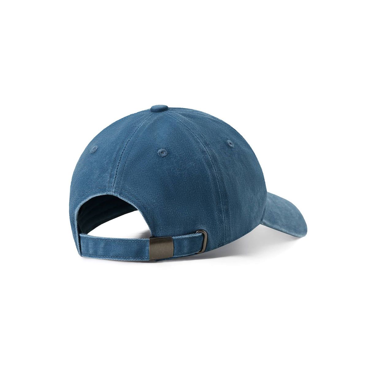 280GSM Cotton Drill Washed Unstructured Caps - French Blue Faded - Back