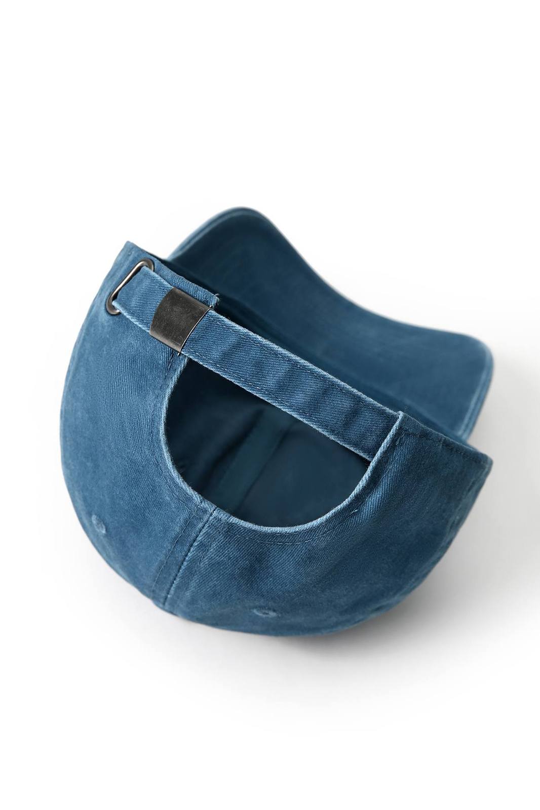 280GSM Cotton Drill Washed Unstructured Caps - French Blue Faded - View