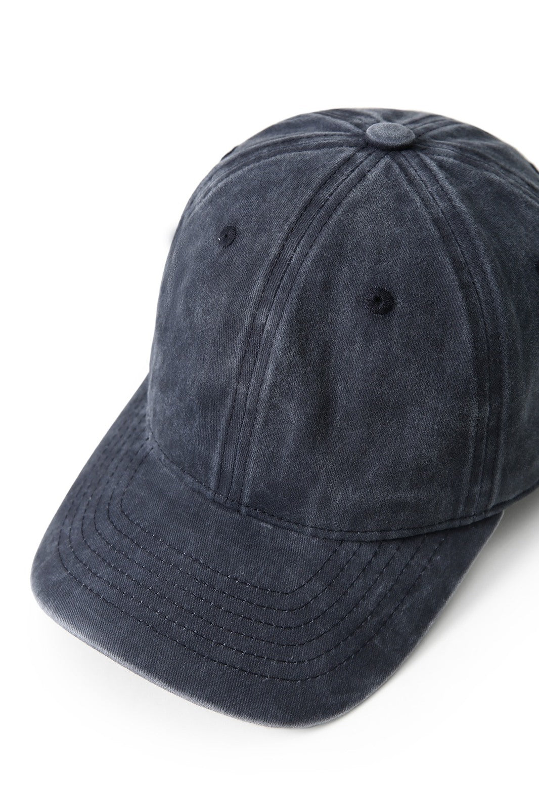280GSM Cotton Drill Washed Unstructured Caps - Navy Faded - View