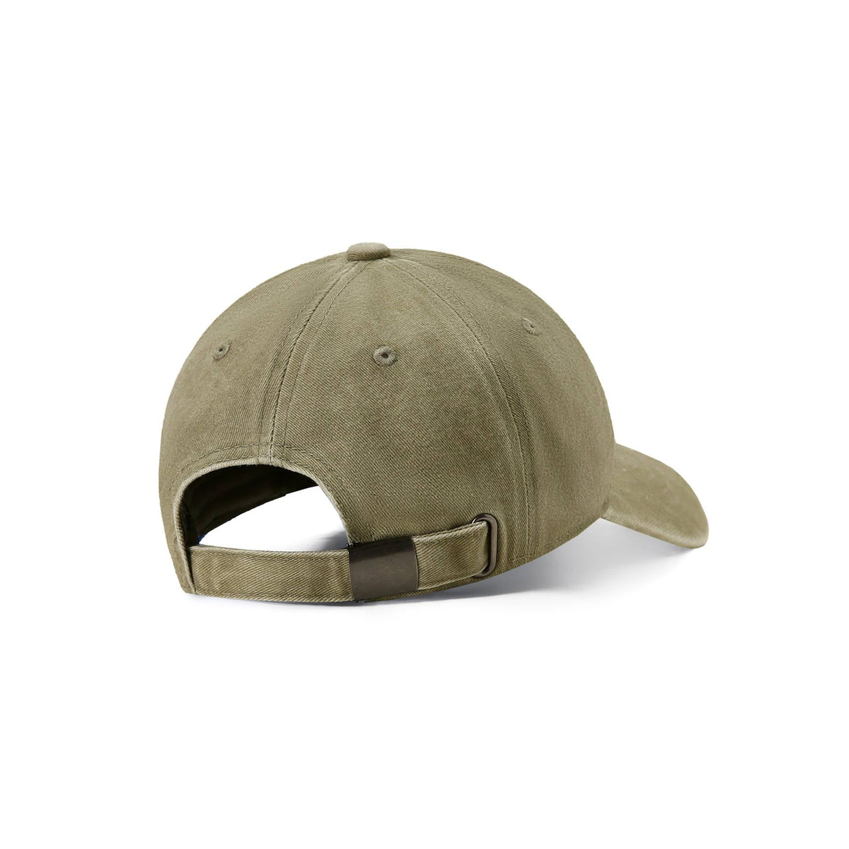 280GSM Cotton Drill Washed Unstructured Caps - Olive Faded - Back