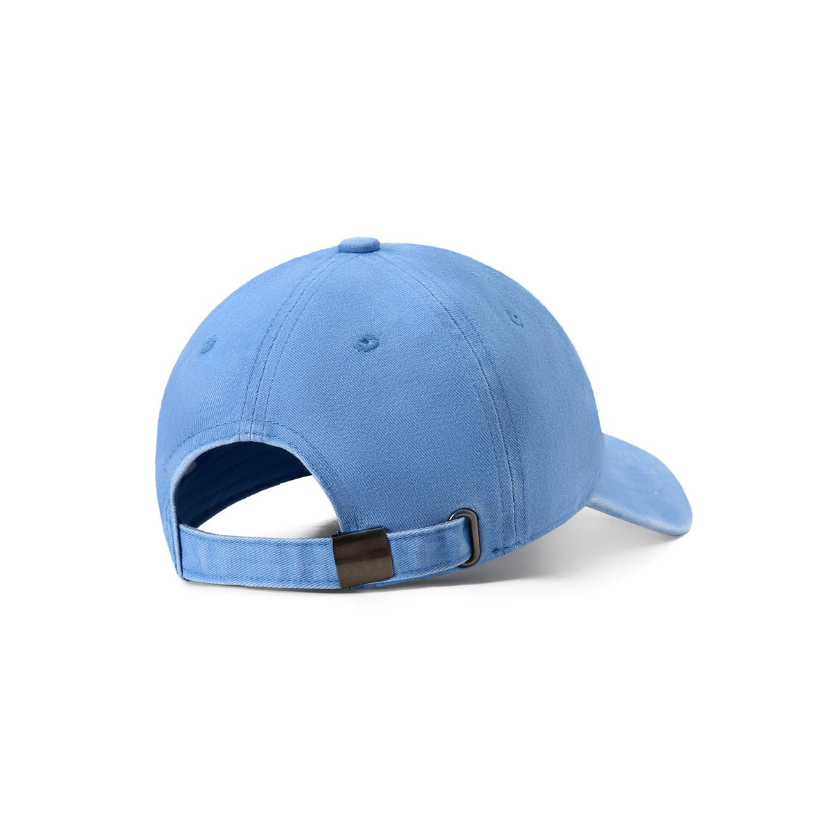 280GSM Cotton Drill Washed Unstructured Caps - Sky Blue Faded - Back