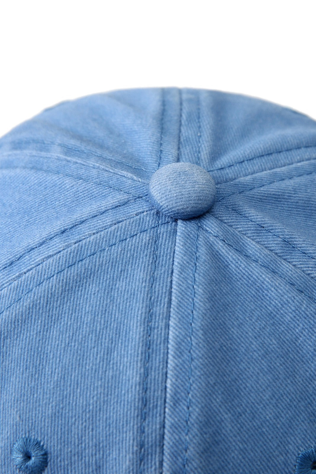 280GSM Cotton Drill Washed Unstructured Caps - Sky Blue Faded - View