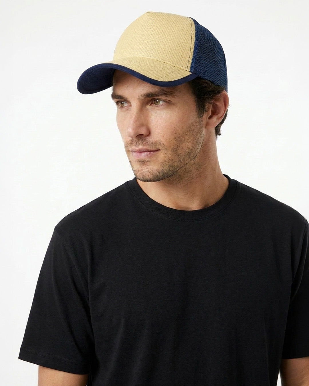 Straw Mesh Trucker Caps - view