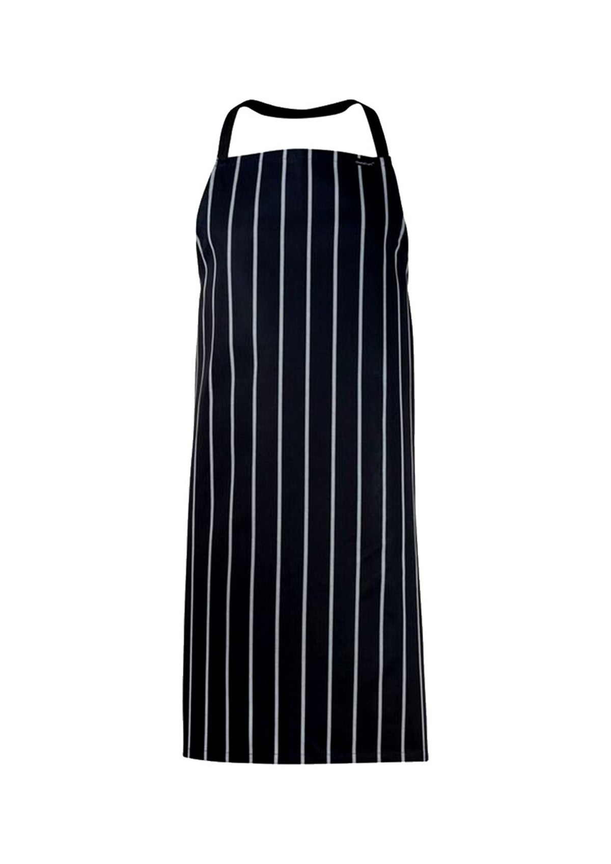 Full Bib Cafe Stripe Apron - Black/White Stripe