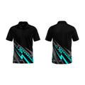 Electric polo – Black/Grey/Aqua Blue