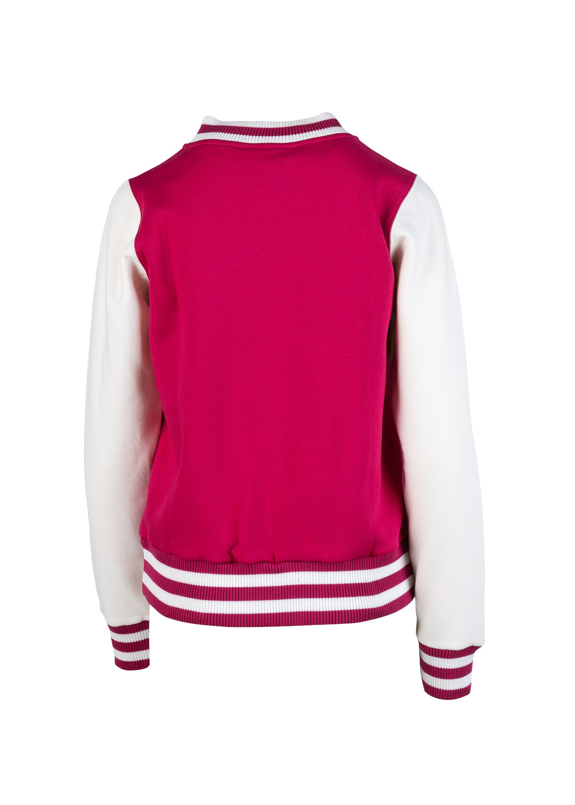 Womens/Junior Varsity Jacket - Hot Pink/White - Back