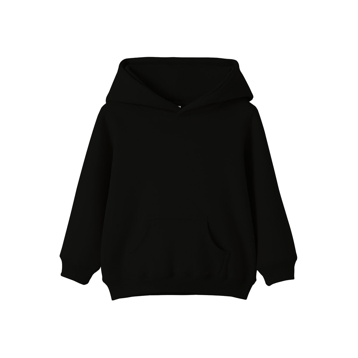 Baby Fleece Hoodie - Black - Front