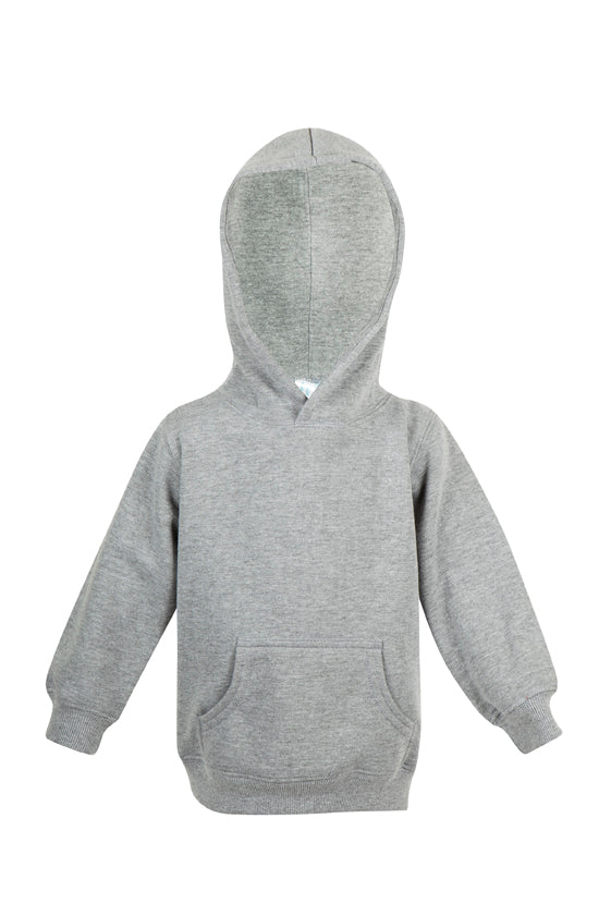 Baby Fleece Hoodie - Grey Marl - Front