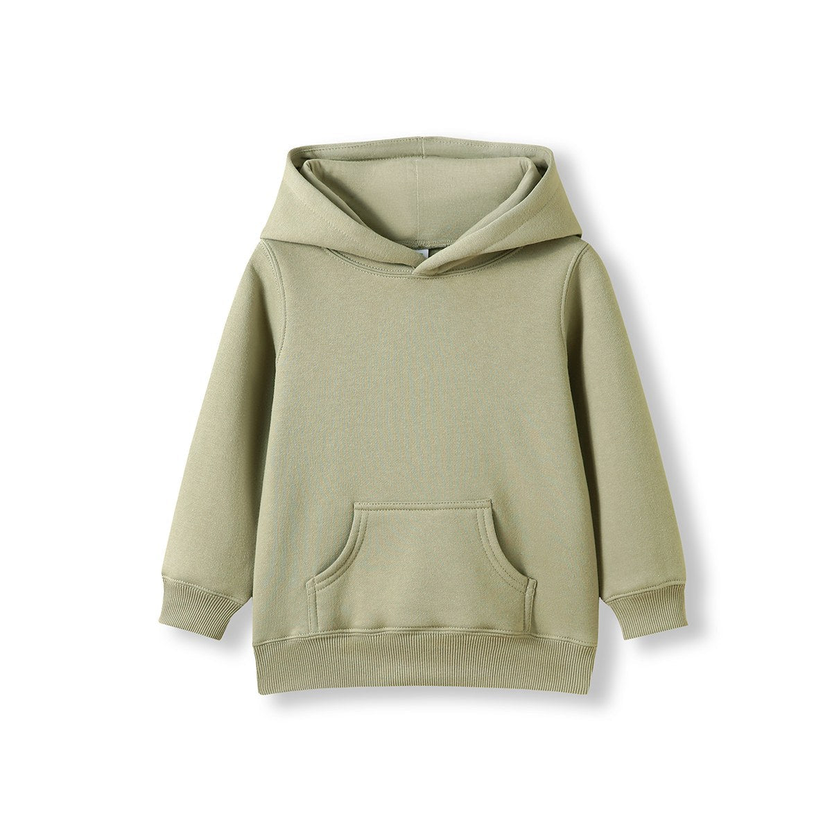 Baby Fleece Hoodie - Lemon Grass Green - Front