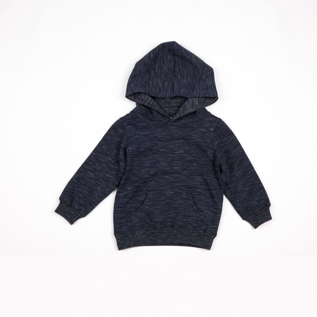 Fleece baby Zip Hoodie - Navy Marl - Front