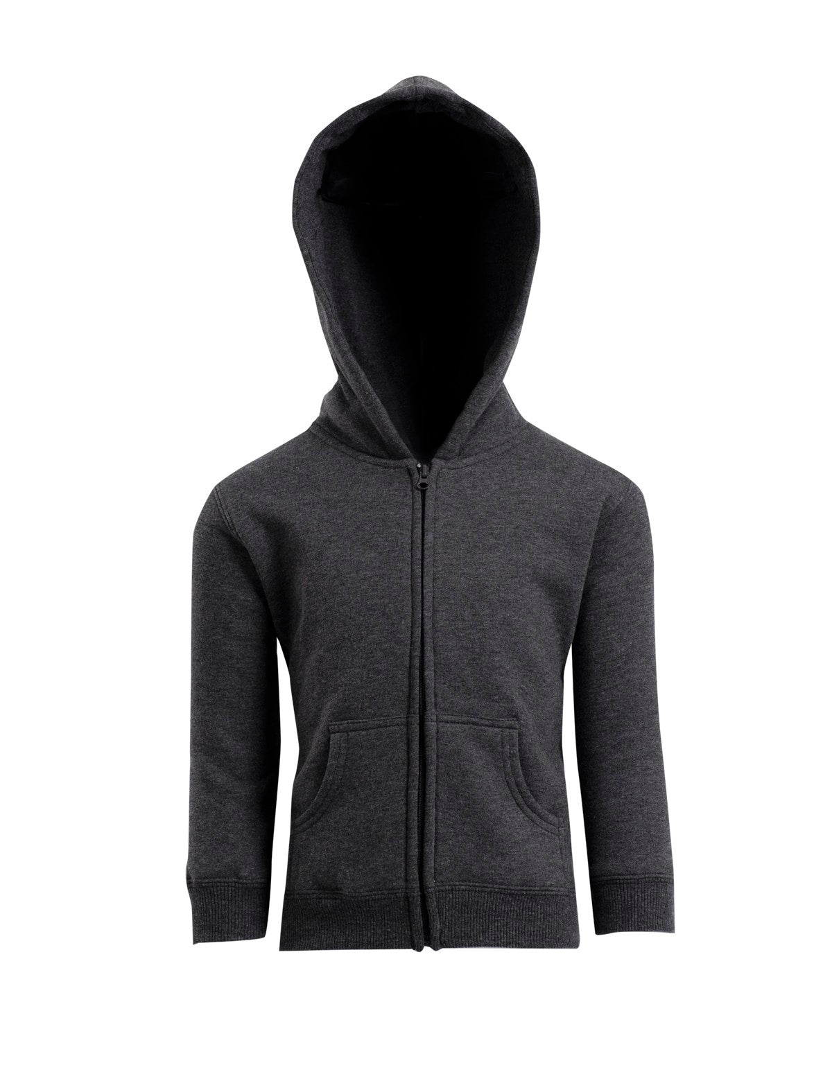 Fleece baby Zip Hoodie - Dark Marl - Front