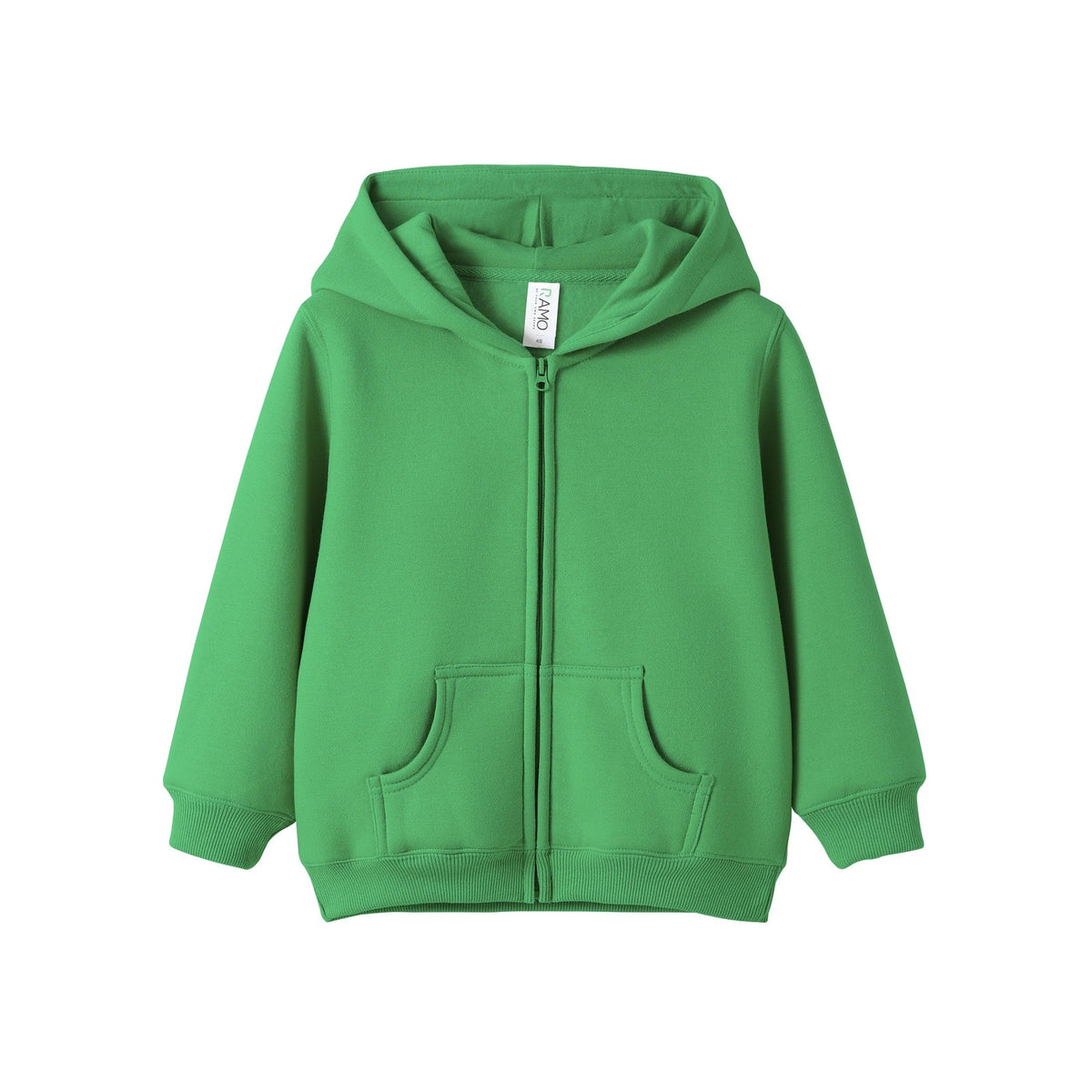 Fleece baby Zip Hoodie - Emerald Green - Front