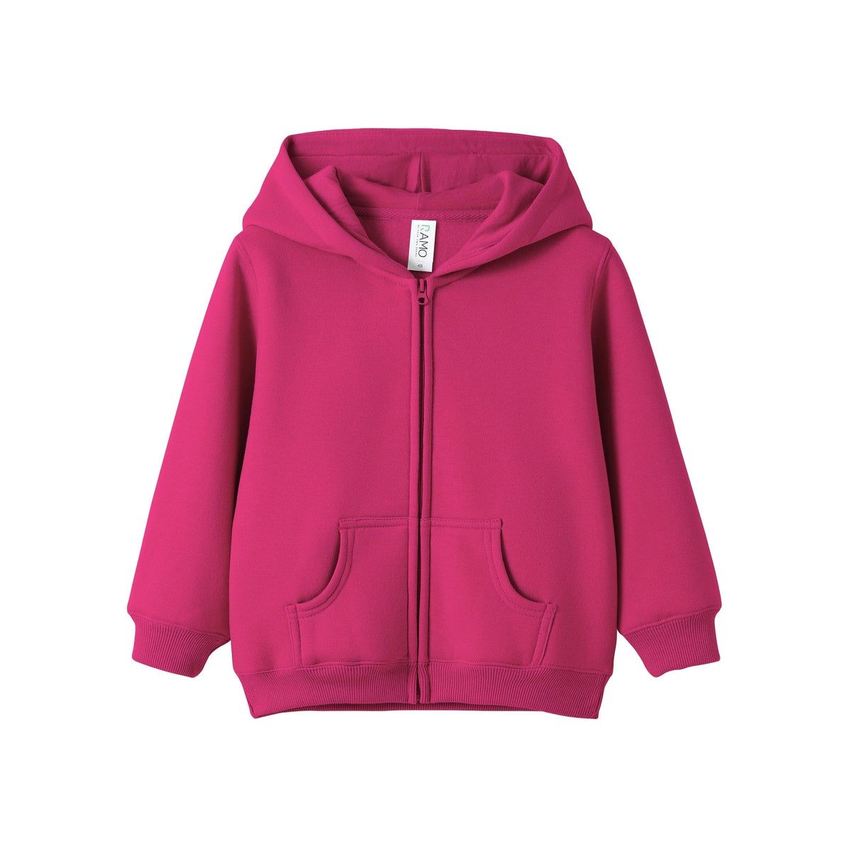 Fleece baby Zip Hoodie - Hot Pink - Front