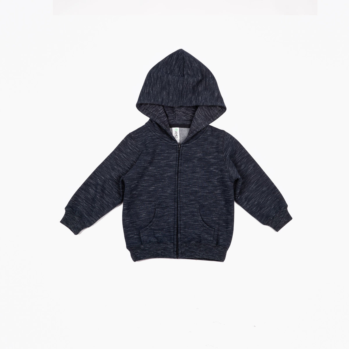 Baby Fleece Hoodie - Navy Marl - Front