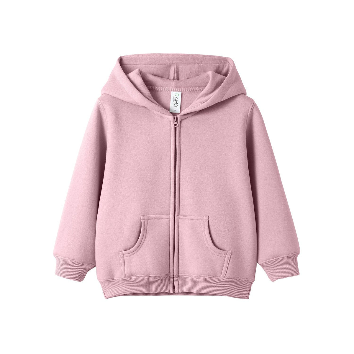 Fleece baby Zip Hoodie - Pink - Front