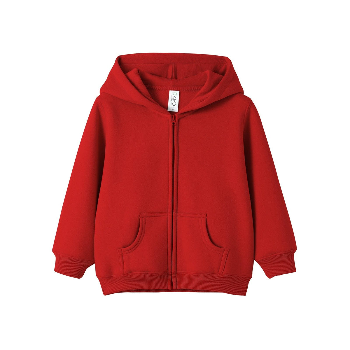 Fleece baby Zip Hoodie - Red - Front