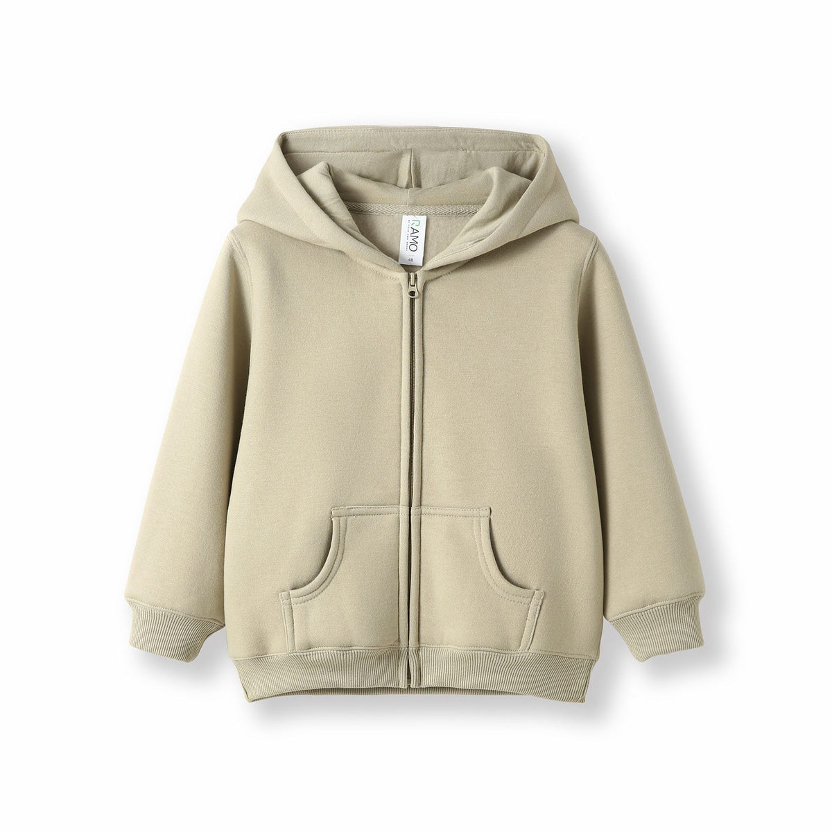 Fleece baby Zip Hoodie - Sand - Front