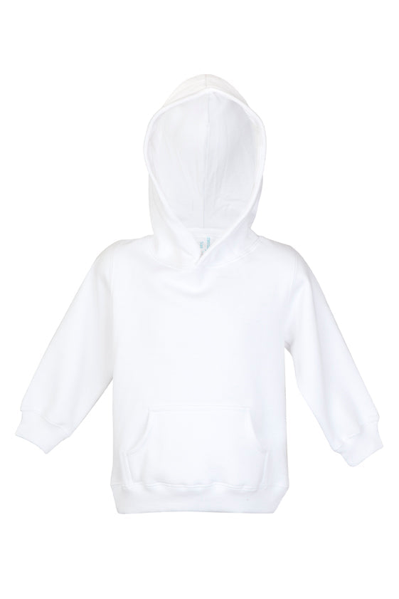 Fleece baby Zip Hoodie - White - Front