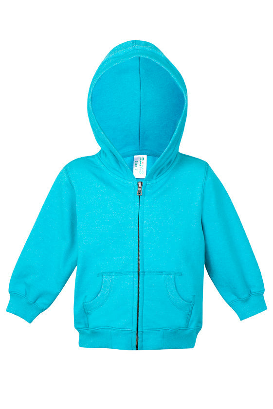 Babies Heather Zip Hoodie - Jade Heather - Front