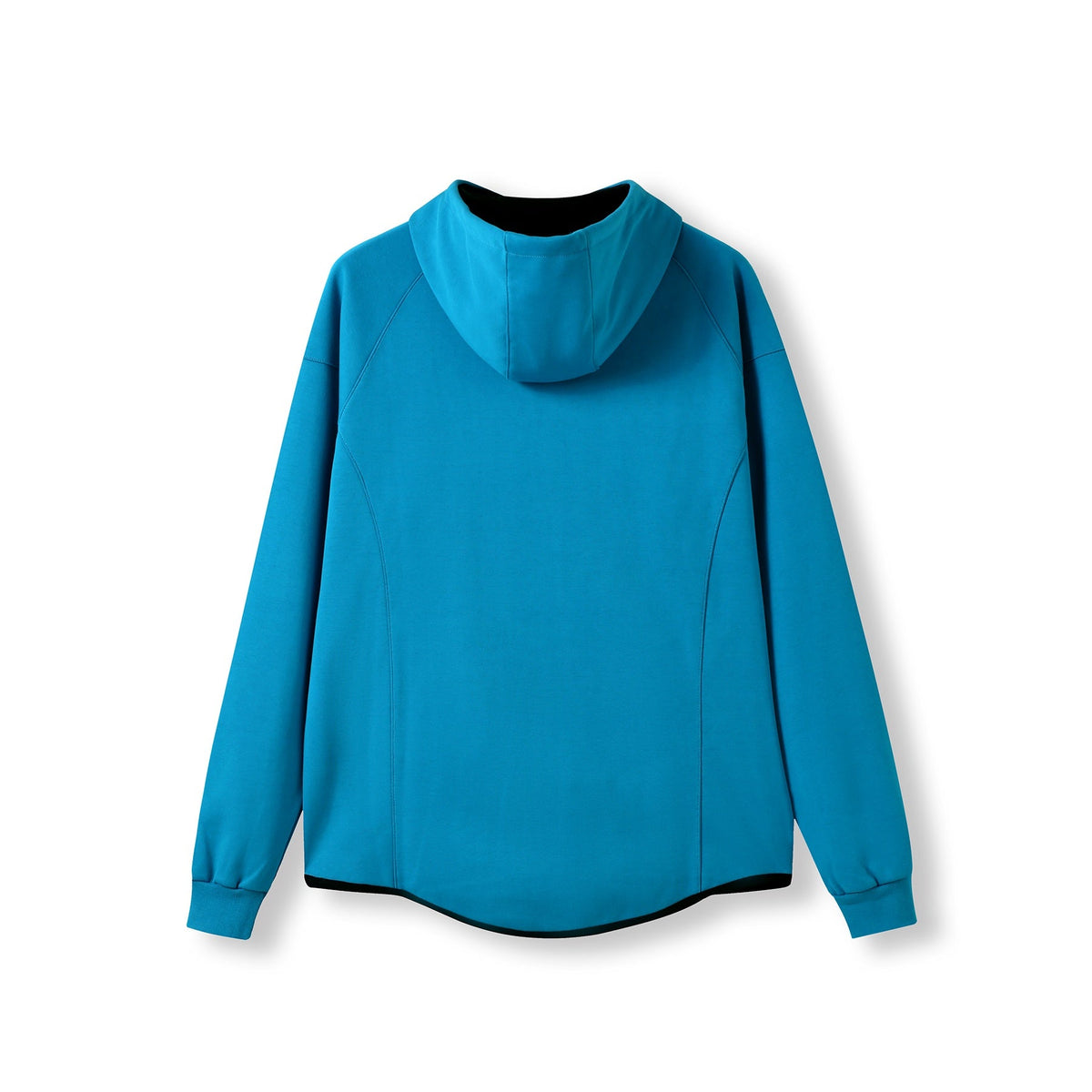 Mens 320gsm Soft cotton/bonded polar fleece Hoodie - Azure - Back