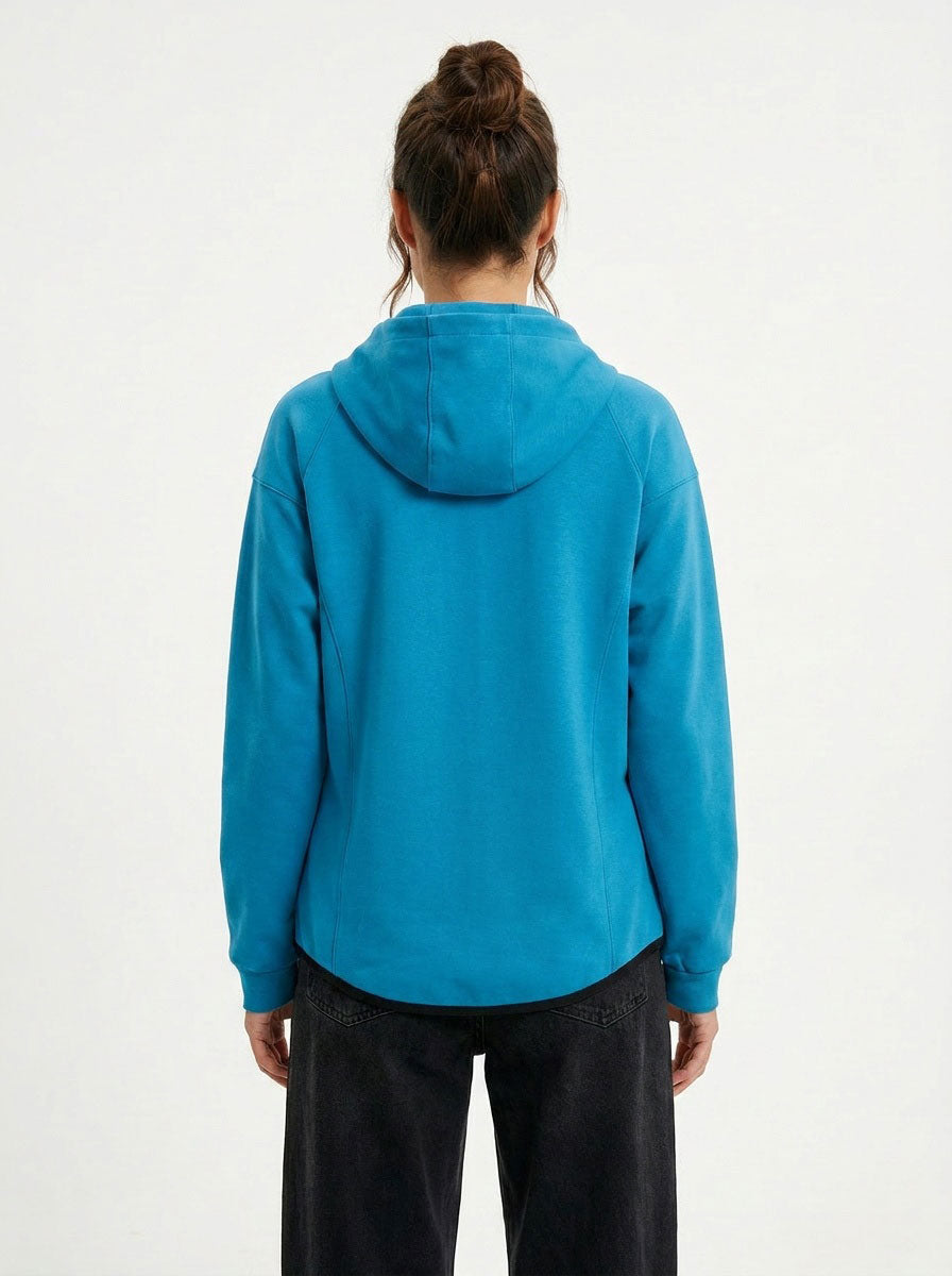 Womens/junior 320gsm Soft cotton/bonded polar fleece Hoodie - view