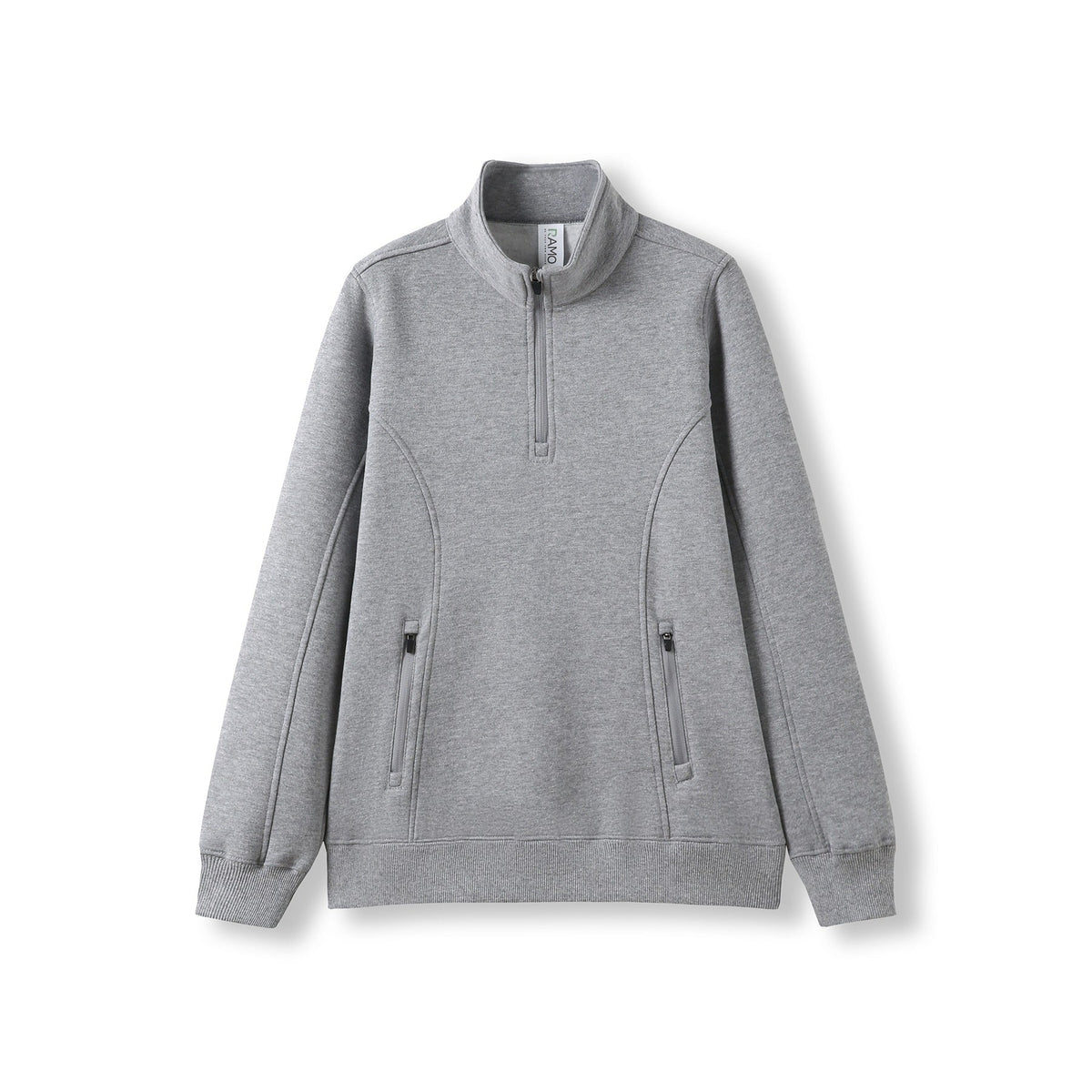 Womens' Enterprise Half Zip Fleece - Grey Marl - Front