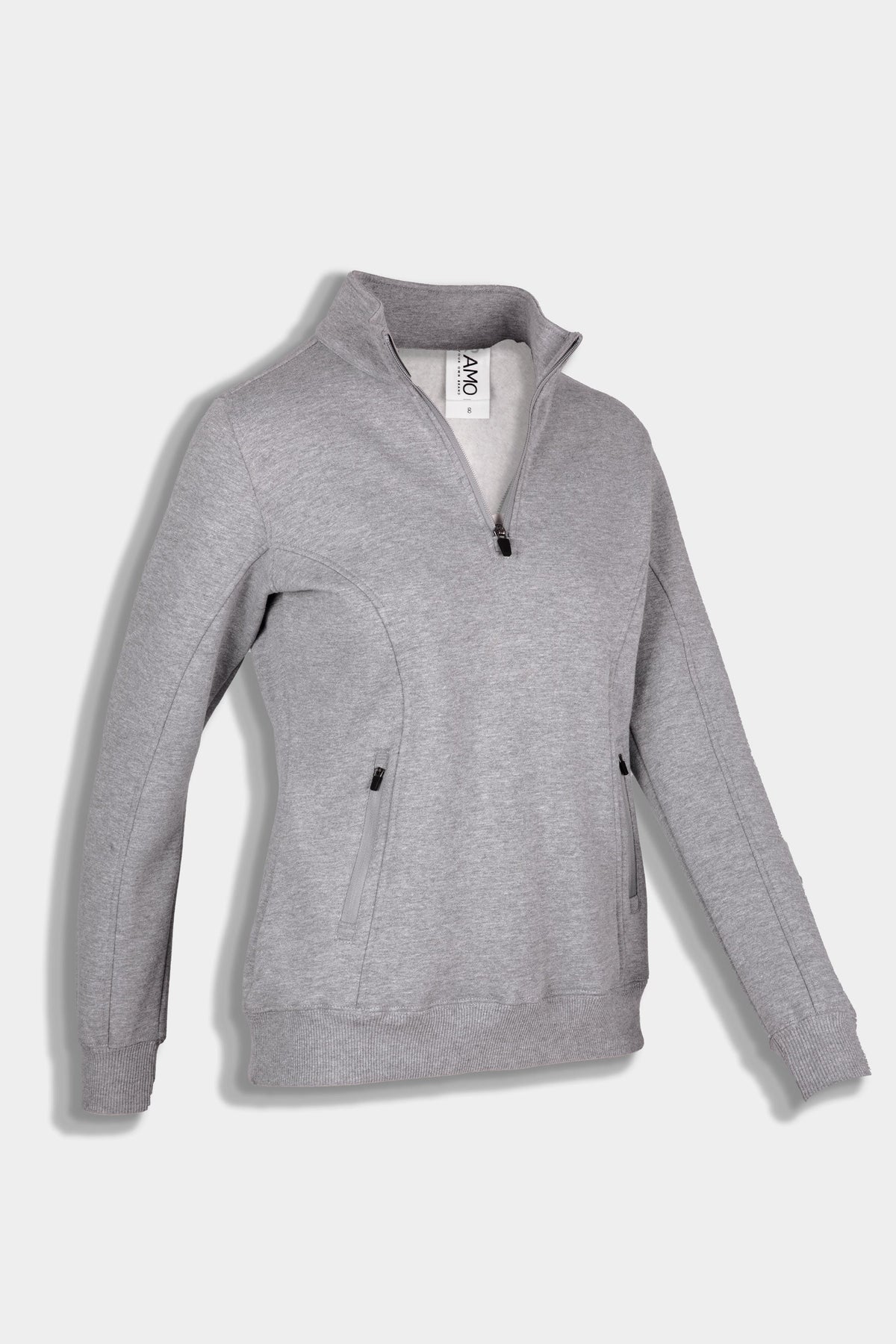 Womens' Enterprise Half Zip Fleece - Grey Marl - Side