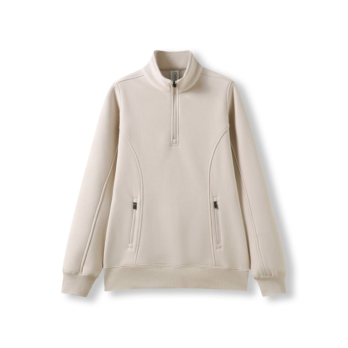 Womens' Enterprise Half Zip Fleece - Natural Faded - Front