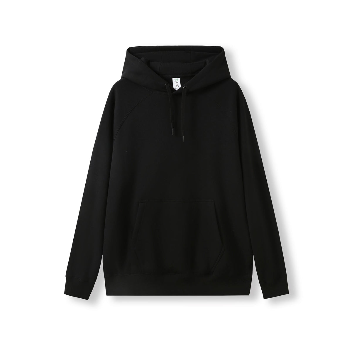 Mens' Cotton Care Kangaroo Hoodie - Black - Front