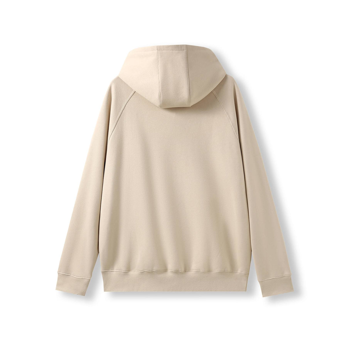 Mens' Cotton Care Kangaroo Hoodie - Natural - Back