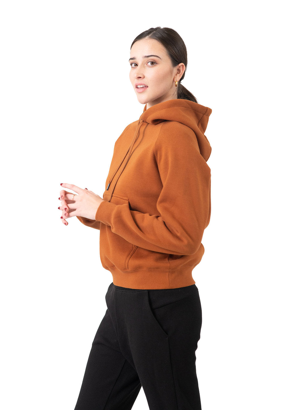 Womens/Junior Cotton Care Kangaroo Pocket Hoodie - view
