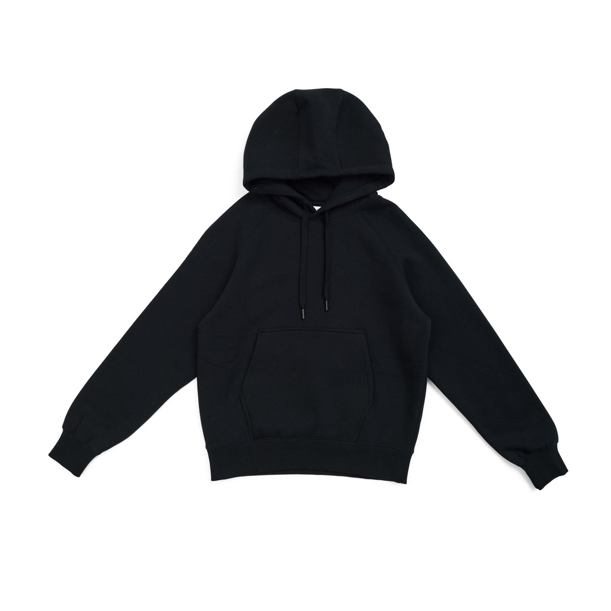 Womens/Junior Cotton Care Kangaroo Pocket Hoodie - Black - Front
