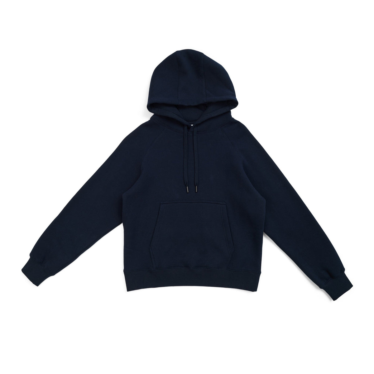 Womens/Junior Cotton Care Kangaroo Pocket Hoodie - Navy Blue - Front