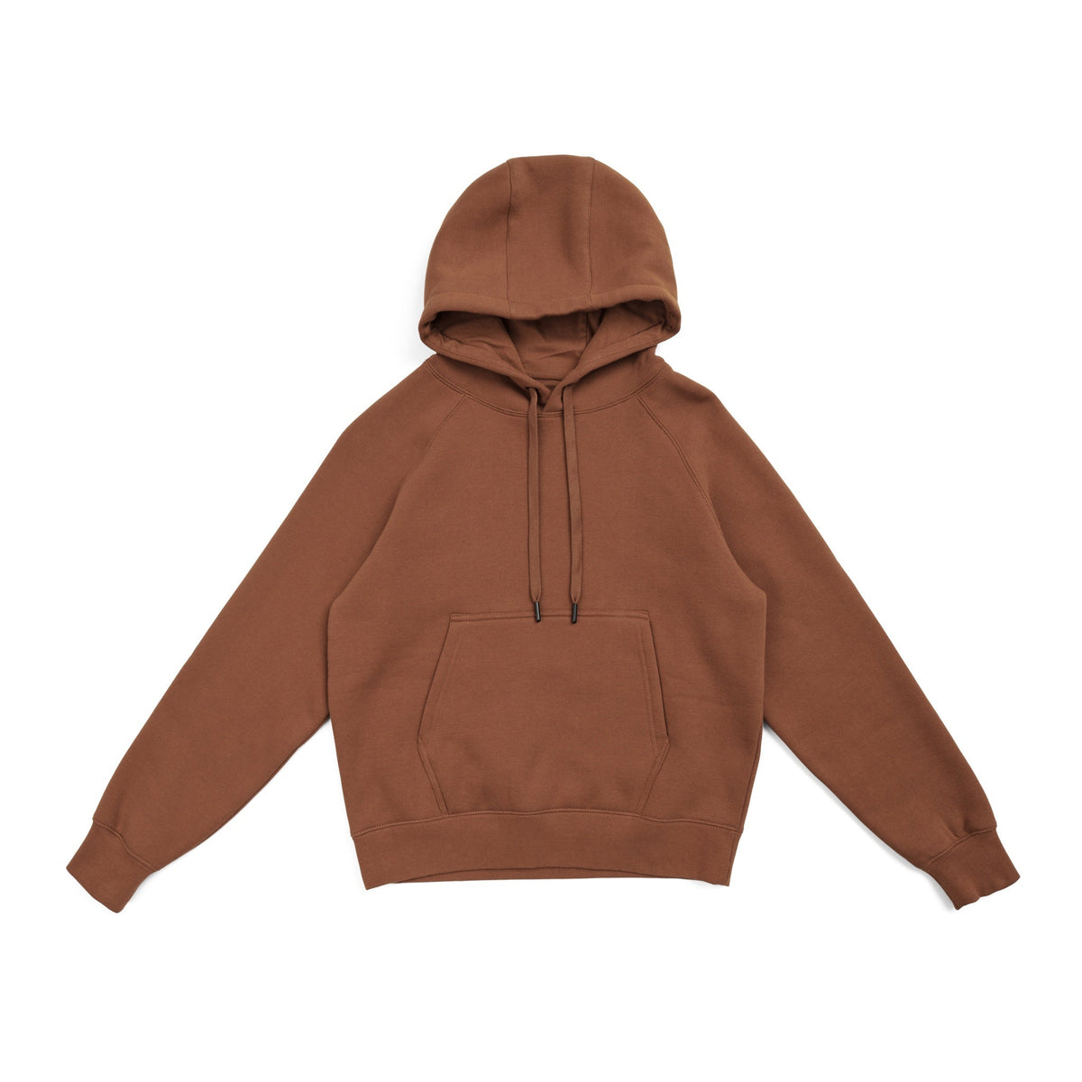 Womens/Junior Cotton Care Kangaroo Pocket Hoodie - Toffee - Front