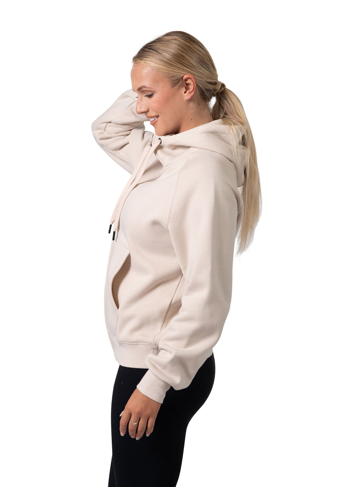 Womens/Junior' Cotton Care Kangaroo Pocket Zipper Hoodie - view