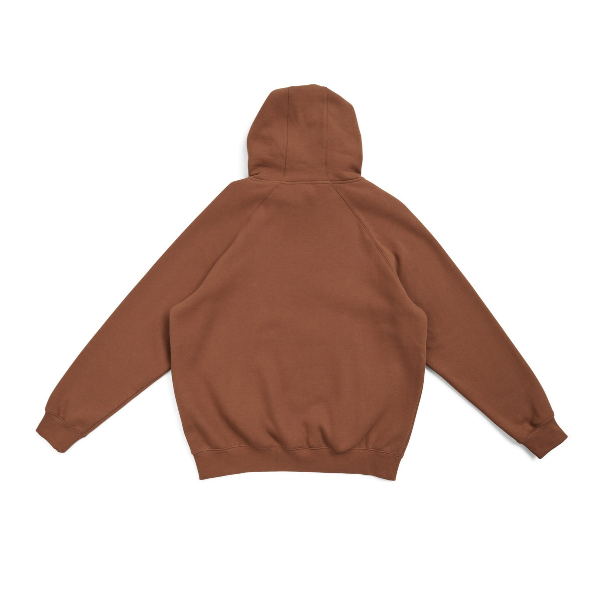 Mens' Cotton Care Kangaroo Pocket Zipper Hoodie - Toffee - Back