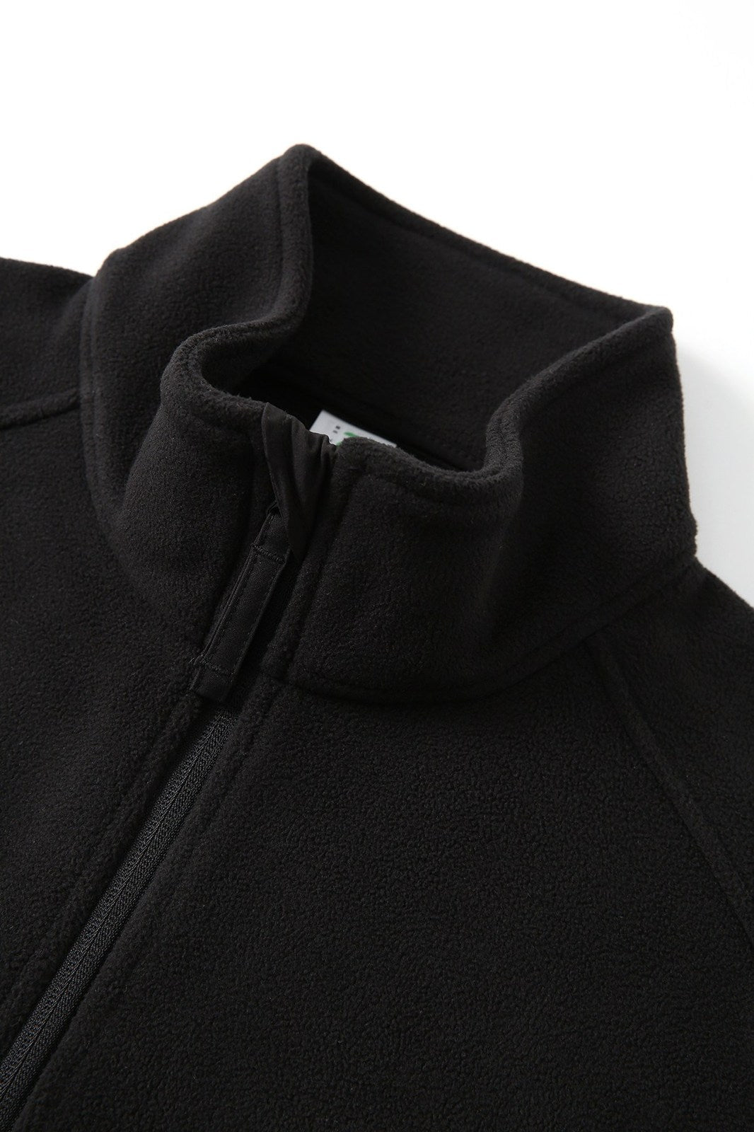 320gsm Men's / Unisex  Polar Fleece Half Zip Top - Black - View